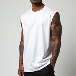 Camiseta Regata Masculina Machão Muscle Lisa 100% Algodão Premium - Branco