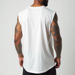 Camiseta Regata Masculina Machão Muscle Lisa 100% Algodão Premium - Branco