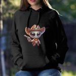 Moletom Unissex Canguru Alien Cowboy Com Capuz - Preto