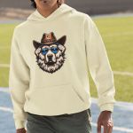 Moletom Unissex Canguru Com Capuz Cachorro Xerife - Off White