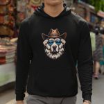 Moletom Unissex Canguru Com Capuz Cachorro Xerife - Preto