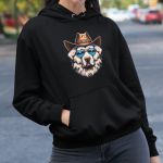 Moletom Unissex Canguru Com Capuz Cachorro Xerife - Preto