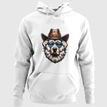 Moletom Unissex Canguru Com Capuz Cachorro Xerife - Branco