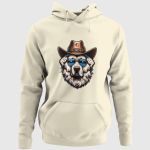 Moletom Unissex Canguru Com Capuz Cachorro Xerife - Off White