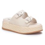 Sandália Plataforma Feminina Aura Com Fivelas Ajustáveis 910-GG - Off White