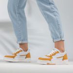 Tênis Jade Feminino GuGi Sneaker Casual Antiderrapante 623-GG - Mostarda