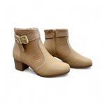 Bota Feminina Modare cano curto salto bloco ref. 7072.111.27591 - bege