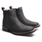 Botina Masculina Crazy Horse Preto