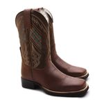 Bota Texana Masculina Fóssil Terra/Café