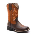 Bota Texana Infantil Floter Café/Nobuck Castor