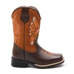 Bota Texana Infantil Floter Café/Nobuck Castor