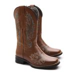 Bota Texana Feminina Florence Doce de Leite