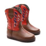 Bota Texana Baby Florence Doce de Leite/Napa Vermelho