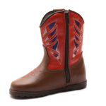 Bota Texana Baby Florence Doce de Leite/Napa Vermelho