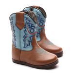 Bota Texana Baby Floter Wisky/Napa Azul Celeste