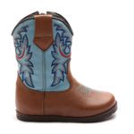 Bota Texana Baby Floter Wisky/Napa Azul Celeste