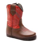 Bota Texana Baby Florence Doce de Leite/Napa Vermelho 