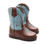 Bota Texana Baby Florence Terra/Napa Azul Celeste 