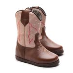 Bota Texana Baby Florence Terra/Napa Rosa Bebê