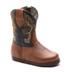 Bota Texana Baby Floter Havana/Napa Azul Marinho