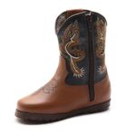 Bota Texana Baby Floter Havana/Napa Azul Marinho