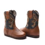 Bota Texana Baby Floter Havana/Napa Azul Marinho