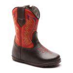 Bota Texana Baby Floter Café/Napa Vermelho