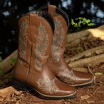 Bota Texana Feminina Florence Doce de Leite