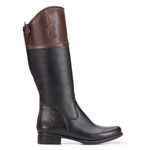 Bota Hipismo Unisex Infantil em Couro Latego Preto e Café