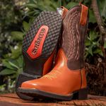 Bota Texana Masculina Latego Chocolate/Castanho