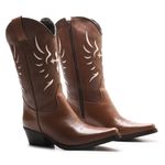 Bota Texana Feminina Florence Terra/Café