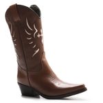 Bota Texana Feminina Florence Terra/Café