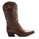 Bota Texana Feminina Florence Terra/Café