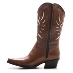 Bota Texana Feminina Florence Terra/Café
