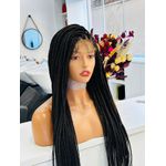 Full Lace trança na cor preta 