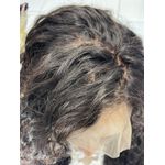Peruca front Lace de cabelo natural com textura cacheada mais aberta. 