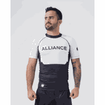 RASHGUARD MANGA CURTA BLACK/WHITE BELT