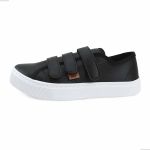 Tênis Feminino Celeste Velcro Preto