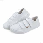 Tênis Feminino Celeste Velcro Branco