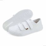 Tênis Feminino Celeste Velcro Branco