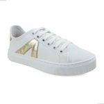 Tênis Feminino Aurora Branco Prata 