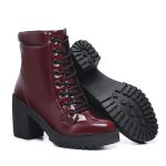 Coturno Ivy Feminino Verniz Marsala
