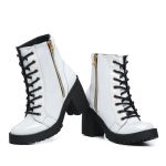 Coturno Lya Feminino Verniz Branco