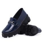 Mocassim Karla Feminino Verniz Azul Marinho
