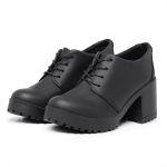 Sapato Feminino Gisele Salto Alto Grosso Preto