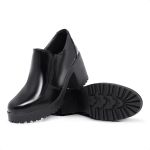 Sapato Feminino Vintage Salto Alto Grosso Verniz Preto