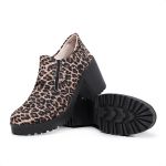 Sapato Feminino Vintage Salto Alto Grosso Onça