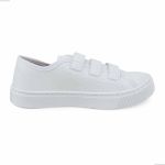 Tênis Feminino Celeste Velcro Branco