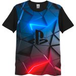 Camiseta Full 3d Playstation neon