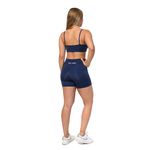 Top Alça Padrão Azul Marinho